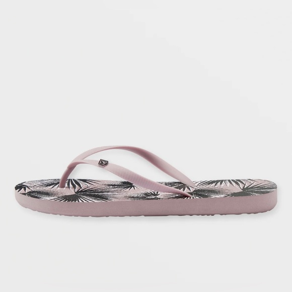 Pink Volcom Beach Pool Summer Flip Flops sandals size 8 - Picture 3 of 3